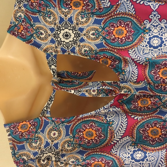 Chico's Medallion Cluster-Print Dress 8/10 - Picture 11 of 16